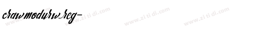 crawmodurw reg字体转换